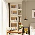 Modern Multi Tiered Storage Cabinet With Doors Open Shelves Books Vases And Decorations