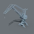 Durable Heavy Duty Industrial Crane With Extended Boom Metal Stabilizers And Structural Frame