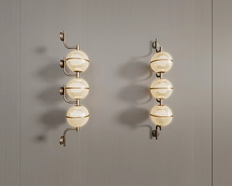 Modern glass wall lamp hotel wall lamp crystal wall lamp metal wall lamp combination 3d model