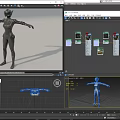Game Movie Character In Black Tight Armor With Helmet Extended Arms Sci Fi