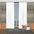 Elegant Modern Curtains In Living Room Interior With Sheer Panels Natural Light And Plants