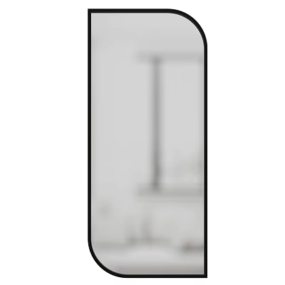 Modern Wall Mirror With Simple Frame Design For Home Interior Decoration 3d model