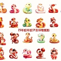 25 Year of the Snake Snake IP Mascot Silhouette 3d model