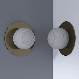 Modern ball wall lamp decoration 3d model