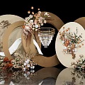 Modern Meichen Simple brown Welcome Show 3d model
