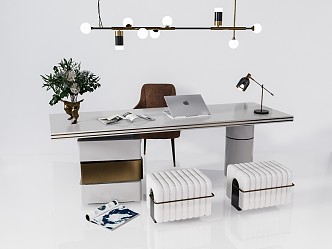 Modern Office Desk and Chair Desk and Chair Office Desk and Chair 3d model