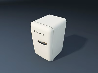 Modern White Sleek Compact Refrigerator Freezer With Efficient Design For Home Storage 3d model