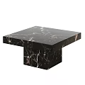 Modern White Marble Coffee Table With Sleek Design And Natural Unique Texture 3d model
