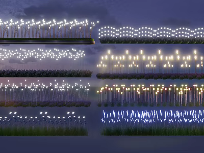 Outdoor Decorative Lights With Various Styles And Colorful Illumination For Landscapes 3d model