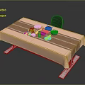 Delicious Food Arrangement On Pink Tablecloth Dining Table With Salad Bowls Drinks And Black Chair