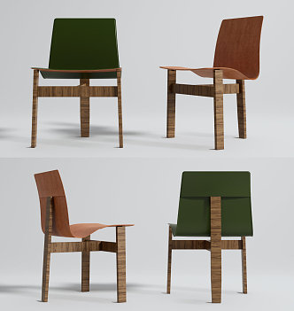 Modern Dining Chair Dining Chair Leisure Chair 3d model