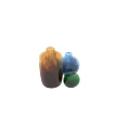 Colorful Glass Vase Decorative Ornament Set with Various Shapes and Tones
