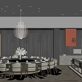 New Chinese-style private room large box 3d model