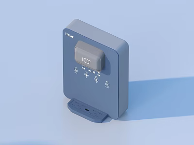Xiaomi Blue Daily Electrical Appliance Water Quality Tester With Digital Display And Icons 3d model