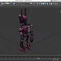 Robot AI Intelligent Purple Intelligent Robot Artificial Intelligent Robot Future Low Face Number Low Model Simple Model Game Sub-era Film and Television Realism 3d model