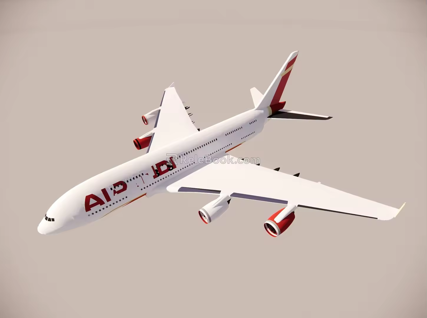 Airbus plane hit the plane 3d model