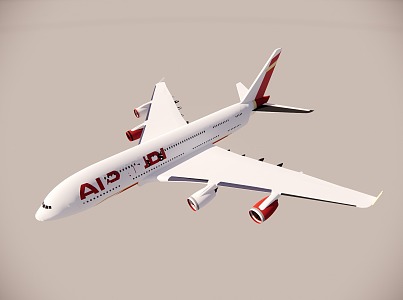 Airbus plane hit the plane 3d model