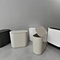 Modern Stylish Trash Bins In Different Colors And Various Designs 3d model