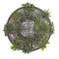 Multi Tiered Hanging Rack with Lush Green Potted Plants for Indoor Decor