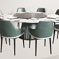 Modern Dining Table and Chair Combination 3d model