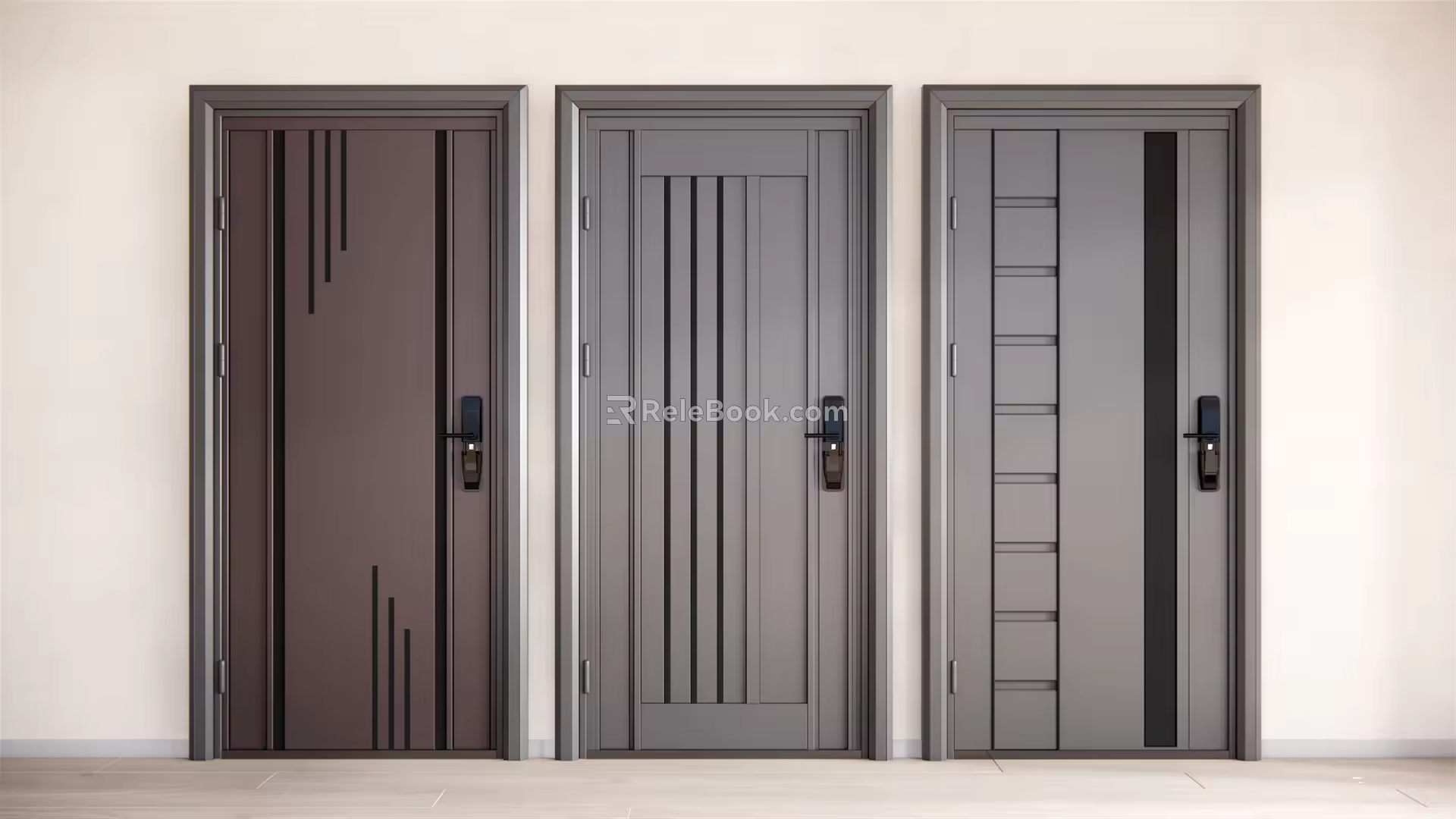 Modern security door 3d model