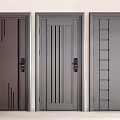 Modern security door 3d model