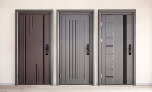 Modern security door 3d model