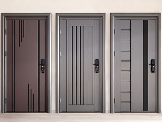 Modern security door 3d model