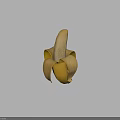 Fresh Ripe Yellow Peeled Banana Showing Soft Inner Flesh Ready to Eat