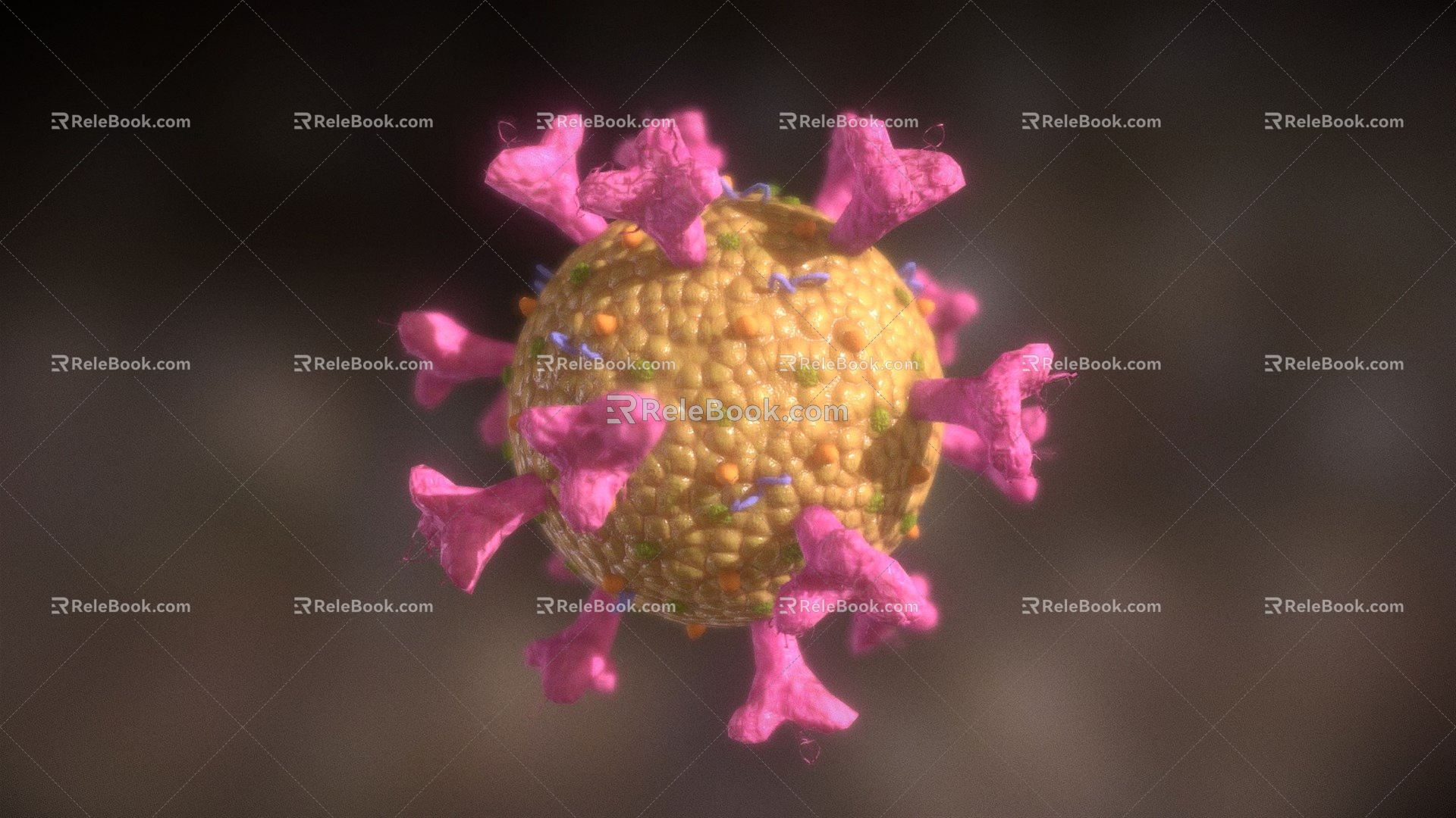 Modern virus Coronavirus 3d model