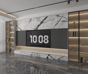 TV background wall 3d model