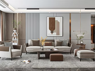 modern living room 3d model
