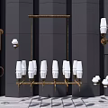 Elegant Modern Lighting Fixtures Combination With White Shades And Brass Frames Wall Hanging Design