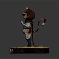 Modern game character cat cartoon cat anime cat 3d model