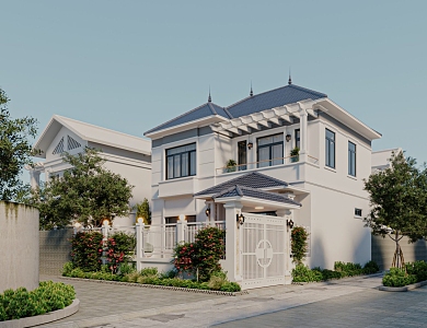 Jane European single-family villa 3d model