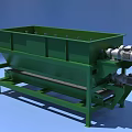 Green Heavy Duty Industrial Equipment With Trough Structure And Motor Driven Conveyor Belt