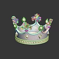 Elegant Luxury Golden Crown Jewelry With Intricate Floral Patterns And Shiny Surface