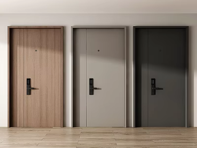 Modern security door entrance door entrance door password lock door fingerprint lock door 3d model