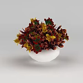 Tech Exhibition Hall Interior Featuring White Vase With Red And Yellow Flowers
