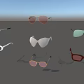 Various Stylish Sunglasses With Different Frame Shapes And Colors For Daily Use