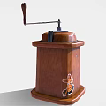 Vintage Wooden Manual Coffee Grinder Classic Kitchen Appliance With Crank Handle