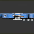 Blue Electric Guitar With Glossy Body Wooden Neck And Chrome Pickups