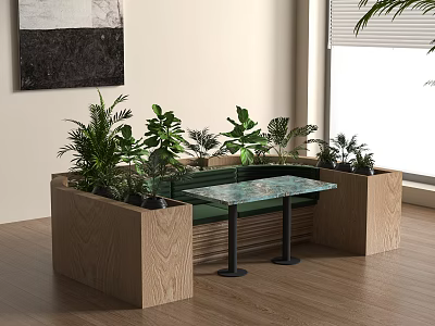 Modern Card Seat Sofa Restaurant Card Seat Sofa Curved Card Seat Casual Sofa 3d model