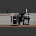 Industrial Technical Facility Internal Structure With Metal Framing Piping Systems And Equipment