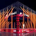 Stance Car Stage Display With Dynamic Lighting And Performance Brand Design 3d model