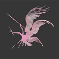 Silver Metal Winged Sculpture With Intricate Feather Details And Artistic Design
