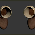 Stylish Brown Shoes with Beige Long Socks Displayed on Dark Background