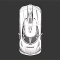 Stunning White Sports Car Featuring Aerodynamic Body And Rear Spoiler Design