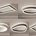 Modern Minimalist Ceiling Lights with Square Round Shapes and Sleek Design 3d model