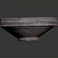 Handcrafted Traditional Ceramic Plate With Intricate Carved Sculptural Patterns And Details